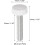 20pcs M6 x 34mm Metric Male Thread Knurled Knobs, Thumb Screw Clamping Knobs Grip Plastic Handle Hand Knobs with Threaded Stud, White 2