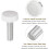 20pcs M6 x 20mm Metric Male Thread Knurled Knobs, Thumb Screw Clamping Knobs Grip Plastic Handle Hand Knobs with Threaded Stud, White 3