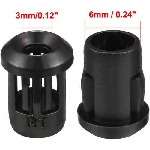 50Pcs Lamp Socket Light-emitting Diode Holder Clip Bezel Mount 3mm LED Holders Panel Display Plastic Black 2