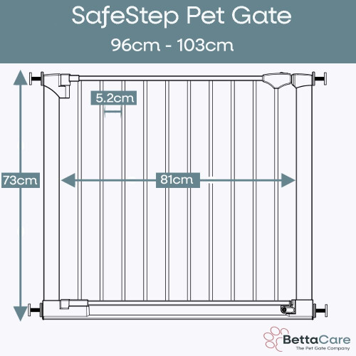(Blanco, 96cm - 103cm) Bettacare Puerta para Perros SafeStep 2