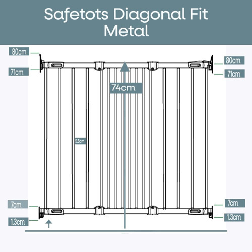 Safetots Safetots Diagonal Fit Stair Gate 2