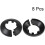 32mm Pipe Cover Decoration PP Plastic Water Pipe Escutcheon Black 8pcs 2