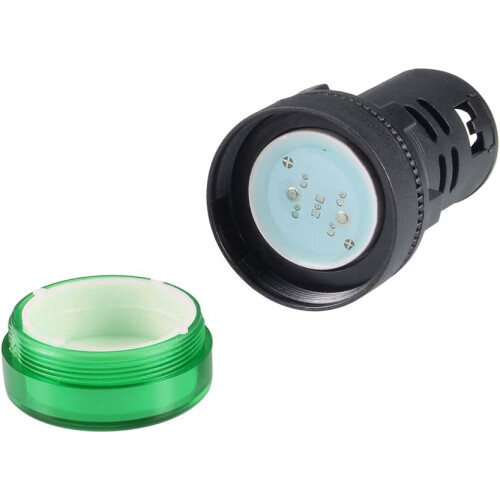4Pcs Green Indicator Light AC 380V, 22mm Panel Mount, for Electrical Control Panel, HVAC, DIY Projects 2