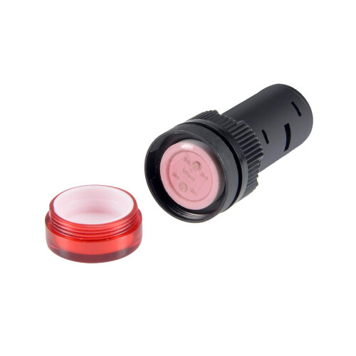 5Pcs Red Indicator Light AC/DC 24V, 16mm Panel Mount, for Electrical Control Panel, HVAC, DIY Projects 2