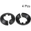 32mm Pipe Cover Decoration PP Plastic Water Pipe Escutcheon Black 4pcs 2