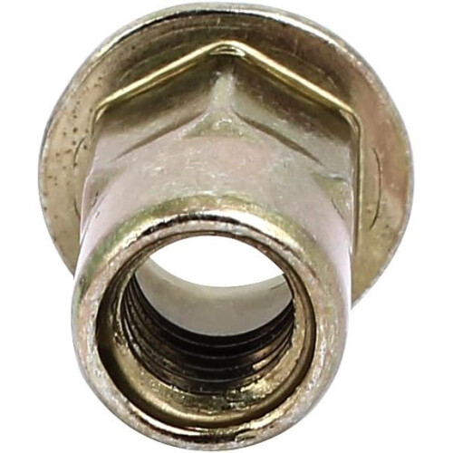 M8 Thread Dia Flat Head Half Hex Body Insert Blind Rivet Nut Fastener 20pcs 1