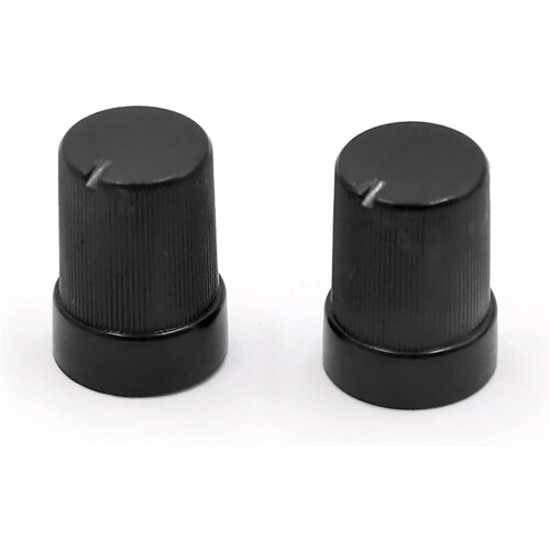 50Pcs 6mm Plastic Shaft Insert Dia Potentiometer Control Knobs Black 10 x 14mm 1