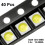 40 pcs 3528 1210 Surface Mounted Devices White LED Diode Lights Lighting Bulb Lamps Electronics Components Light Emitting Diodes 2