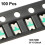 100 pcs 1206 Surface Mounted Devices Blue LED Diode Lights Lighting Bulb Lamps Electronics Components Light Emitting Diodes 2