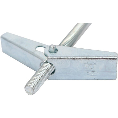 M4 x 50mm Male Thread Spring Loaded Hollow Wall Round Head Toggle Bolt 10pcs 2