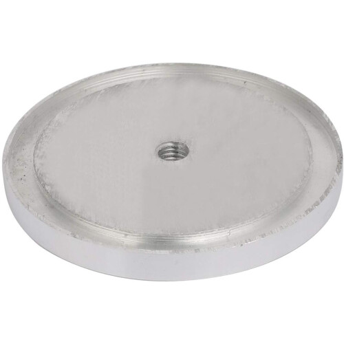 95mm Diameter 10mm Thickness M10 Thread Hollow Aluminum Disc Polished Finish 1