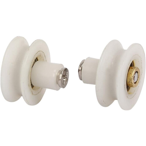 23mm Dia Plastic Wheel Sliding Door Window Rolling Rollers Pulleys 5pcs 1
