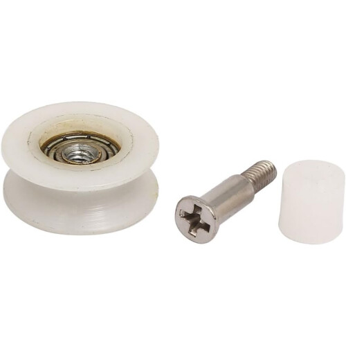 23mm Dia Plastic Wheel Sliding Door Window Rolling Rollers Pulleys 5pcs 2