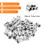 60Pcs Rivet Nuts Flat Head, 1/4"-20 Stainless Steel 304 Thread Insert Nuts Knurled Body 4