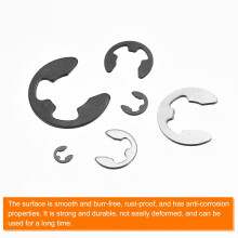 50 Pcs External Retaining Rings, 9mm 304 Stainless Steel E-Clip External Circlip Snap Rings Round Wire Snap Rings for Valves Electrical Appliances