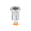 60Pcs Rivet Nuts Flat Head, 1/4"-20 Stainless Steel 304 Thread Insert Nuts Knurled Body 3