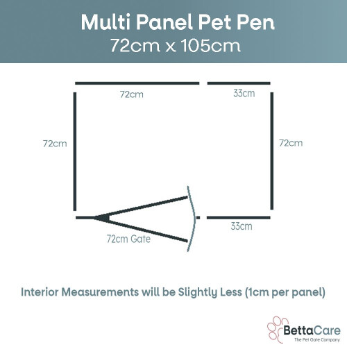 (72cm x105cm, Black) Bettacare Pet Pen 2