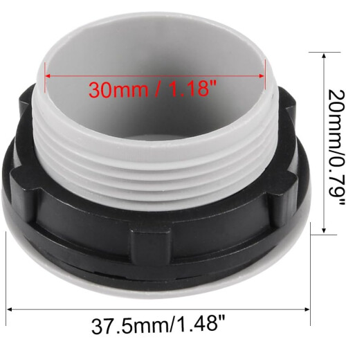 24 Pcs 30mm Black Gray Plastic Push Button Switch Hole Panel Plug 1