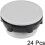 24 Pcs 30mm Black Gray Plastic Push Button Switch Hole Panel Plug 3