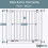 Safetots (Matt Grey, 71cm - 80cm) Safetots Extra Tall Elite Safety Gate 3