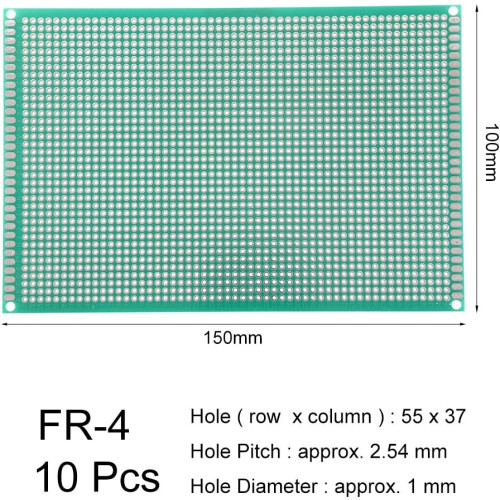 10x15cm Single Sided Universal Printed Circuit Board for DIY Soldering 10pcs 1