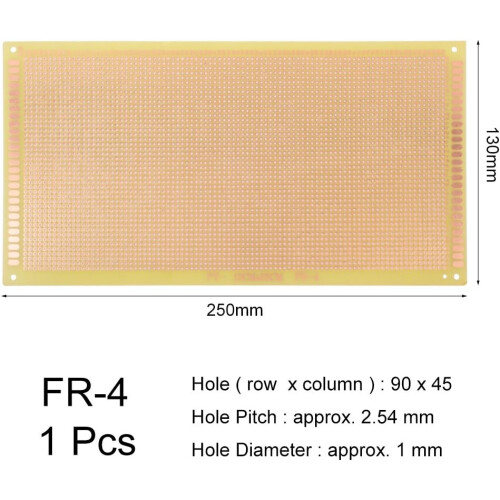 130x250mm Single Sided Universal Printed Circuit Board for Soldering 1pcs 1
