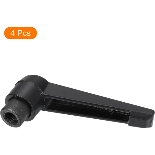 4Pcs M8 Adjustable Knobs Handle Female Thread Push Button Ratchet Quick Release Locking Rotating Bolt for Lathe Machinery, Black 2