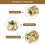 Knurled Insert Nut M3 x 8mm L x 5mm OD Female Thread Brass Embedding Nut 80 Pcs 4