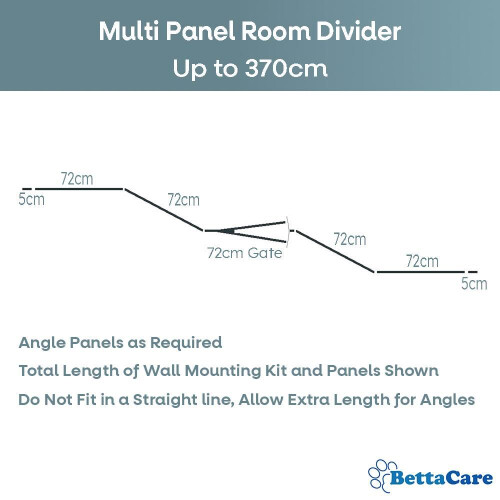 (White, Upto 360cm (70cm Tall)) Bettacare Multi Panel Metal Pet Barrier 2