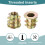 60Pcs Threaded Inserts, M4-0.7x8 Zinc Alloy Hex-Flanged Nut Threaded Inserts, Hex Socket Drive Nut Threaded Inserts Bolt Fastener Connector for Wood, 4