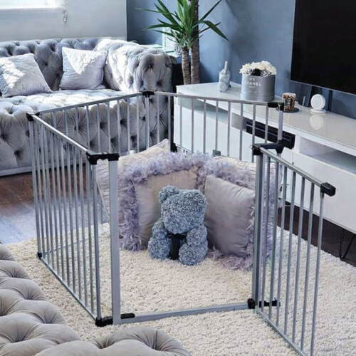 Safetots (5 x 72cm, Grey) Safetots Premium Multi Panel Play Den 1