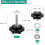 8pcs Star Clamping Knobs with Nuts Washers, M5 x 25mm Metric 304 Stainless Steel Male Thread 32mm 6-Star Plastic Head, Threaded Stud Hand Knobs Handle 2