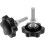 8pcs Star Clamping Knobs with Nuts Washers, M5 x 25mm Metric 304 Stainless Steel Male Thread 32mm 6-Star Plastic Head, Threaded Stud Hand Knobs Handle 4