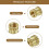 M2.5 x 4mm(L) x 3.5mm(OD) Female Thread Brass Knurled Threaded Insert Embedment Nuts, 80Pcs 4