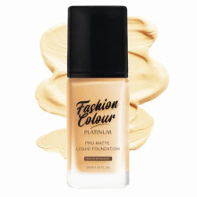 Fashion Colour Platinum Professionelle Verwendung Pro Matte Flüssigfoundation | Matte Deckkraft | Leicht