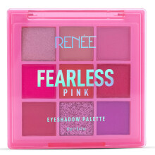 Paleta de Sombras Renee Fearless - Rosa 12G, Tonos Vibrantes Mate y Shimmer, Fácil de Viajar, Duradera
