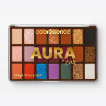Paleta de Sombras Coloressence Aura Edit 21, Multicolor | Acabados Mate, Brillantes y Metálicos | Alta Pigmentación | Para Todos los Tonos de Piel