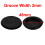 3pcs Wire Protective Grommets Black Rubber 40mm Dia Single Side Grommets 2