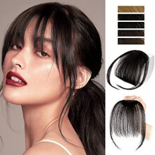 Al Zahra Clip En Flequillo Para Mujeres 100% Cabello Humano Extensiones Flequillo Suelto
