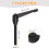 2Pcs M10 x 80mm Adjustable Knobs Handle Male Thread Push Button Ratchet Quick Release Locking Rotating Bolt for Lathe Machinery, Black 2