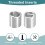 50Pcs Helical Threaded Inserts, M12-1.75x2D 304 Stainless Steel Threaded Socket, Thread Repair Insert for Plastic Wood Thread Repair 4