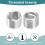 100Pcs Helical Threaded Inserts, M8-1.25x1.5D 304 Stainless Steel Threaded Socket, Thread Repair Insert for Plastic Wood Thread Repair 4
