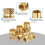120pcs M3 M4 Metric Threaded Inserts Brass Heat Set Insert Knurled Nuts Assortment Kit, 3D Printing Brass Nuts Female Threaded Inserts Nuts 3
