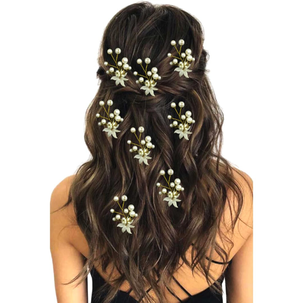 Photos - Hair Pin / Headband / Elastic Hair Tie Hair Flare 2207 Pearl Artificial Bridal Wedding/ Hair Flower Accessories For Women'S/ Gajra / Juda Pin/Juda Bun/Hair Clip/ A