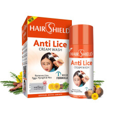 Hairshield Anti Lice Cream Wash (Nieuwe Verpakking van 30Ml) | Inclusief Grote Luizen Kam