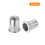 50Pcs Rivet Nuts Flat Head, 3/8 Stainless Steel 304 Threaded Insert Nuts Knurled Body 3