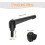 2Pcs M8 x 16mm Adjustable Knobs Handle Male Thread Push Button Ratchet Quick Release Locking Rotating Bolt for Lathe Machinery, Black 2