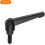 2Pcs M8 x 16mm Adjustable Knobs Handle Male Thread Push Button Ratchet Quick Release Locking Rotating Bolt for Lathe Machinery, Black 3
