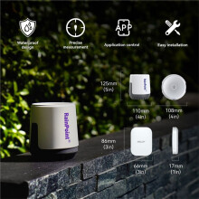 RAINPOINT Rain Sensor Wireless Digital Monitoring with App Accurate Rain Gauge Monitoring