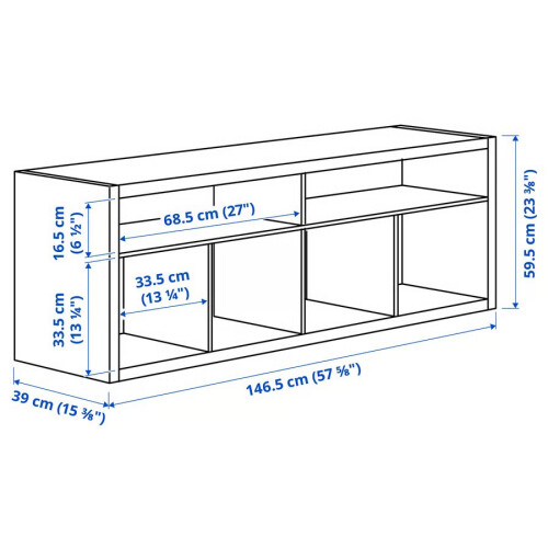 IKEA KALLAX TV Bench with Underframe 147x39x78 1